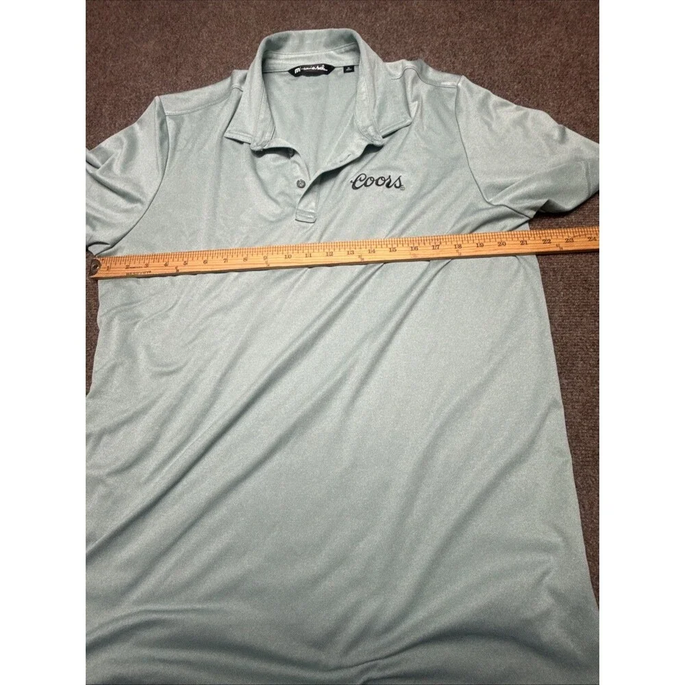 TravisMathew Coors Beer Golf Polo Shirt Men’s XL Sage Green Travis Mathew